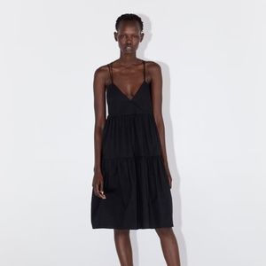 Zara Strappy Poplin Dress